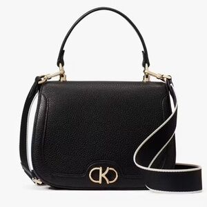 New Kate Spade ♠️ Black Kyla Top Handle Saddle Bag